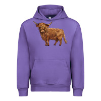 Tulip highland cow Urban Hoodie - BarkalooDesign