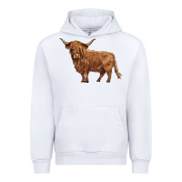 White highland cow Urban Hoodie - BarkalooDesign