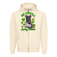 Sandshell st patricks day my pitbuli my lucky charm Zipper Hoodie - RanaPortraitStore