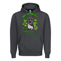 Smoke st patricks day my pitbuli my lucky charm Zipper Hoodie - RanaPortraitStore
