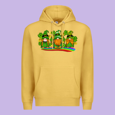St Patricks Day Gnomes Shamrock Gold Rainbow Premium Hoodie Designed By Artiststas