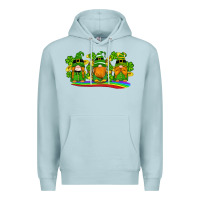 Blue Mist st patricks day gnomes shamrock gold rainbow Premium Hoodie - Artiststas