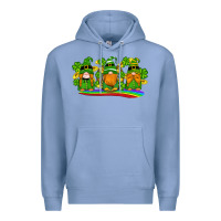 Colony Blue st patricks day gnomes shamrock gold rainbow Premium Hoodie - Artiststas