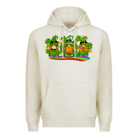 Oatmeal Heather st patricks day gnomes shamrock gold rainbow Premium Hoodie - Artiststas
