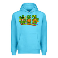 Ocean Blue st patricks day gnomes shamrock gold rainbow Premium Hoodie - Artiststas