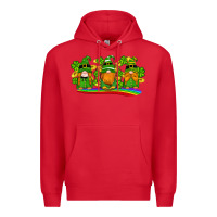 Red st patricks day gnomes shamrock gold rainbow Premium Hoodie - Artiststas