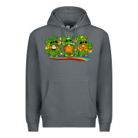 Rock st patricks day gnomes shamrock gold rainbow Premium Hoodie - Artiststas