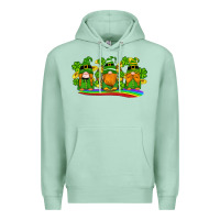 Seafoam st patricks day gnomes shamrock gold rainbow Premium Hoodie - Artiststas