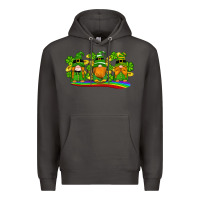Smoke st patricks day gnomes shamrock gold rainbow Premium Hoodie - Artiststas