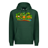 Sports Green st patricks day gnomes shamrock gold rainbow Premium Hoodie - Artiststas