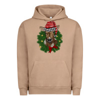 Pigment Burro christmas wreath baby calf Urban Hoodie - BarkalooDesign