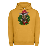 Pigment Peanut Butter christmas wreath baby calf Urban Hoodie - BarkalooDesign