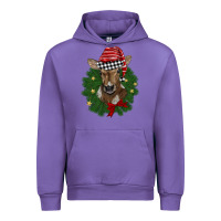 Tulip christmas wreath baby calf Urban Hoodie - BarkalooDesign