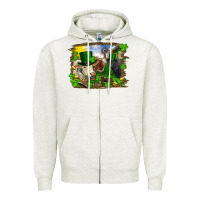 Oatmeal Heather st patricks day cows Zipper Hoodie - RanaPortraitStore