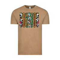 Vintage Coffee soccer camouflage serape cowhide turquoise leopard glitter  brushstrok Vintage Tee - Artiststas
