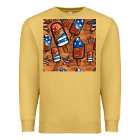 Antique Gold patriotic popsicles seamless pattern Premium Sweatshirt - HRA Design Shop