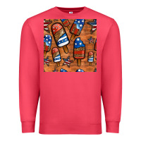 Cardinal patriotic popsicles seamless pattern Premium Sweatshirt - HRA Design Shop