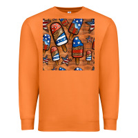 Carrot patriotic popsicles seamless pattern Premium Sweatshirt - HRA Design Shop
