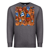 Charcoal Heather patriotic popsicles seamless pattern Premium Sweatshirt - HRA Design Shop
