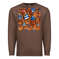 Chestnut patriotic popsicles seamless pattern Premium Sweatshirt - HRA Design Shop