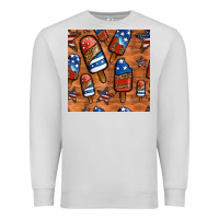 Dove Grey patriotic popsicles seamless pattern Premium Sweatshirt - HRA Design Shop