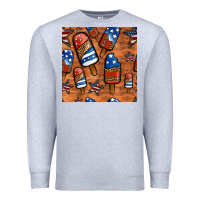 Heather Grey patriotic popsicles seamless pattern Premium Sweatshirt - HRA Design Shop