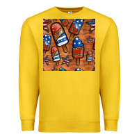 Lemon patriotic popsicles seamless pattern Premium Sweatshirt - HRA Design Shop
