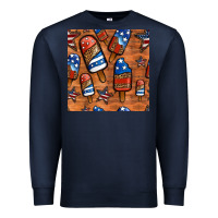 Navy patriotic popsicles seamless pattern Premium Sweatshirt - HRA Design Shop