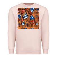 Pale Pink patriotic popsicles seamless pattern Premium Sweatshirt - HRA Design Shop
