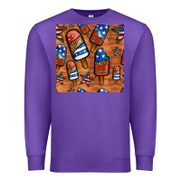 Purple patriotic popsicles seamless pattern Premium Sweatshirt - HRA Design Shop