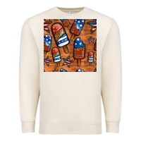 Sandshell patriotic popsicles seamless pattern Premium Sweatshirt - HRA Design Shop
