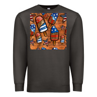 Smoke patriotic popsicles seamless pattern Premium Sweatshirt - HRA Design Shop