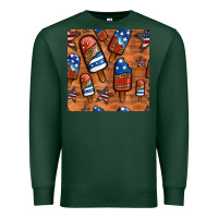 Sports Green patriotic popsicles seamless pattern Premium Sweatshirt - HRA Design Shop