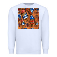 White patriotic popsicles seamless pattern Premium Sweatshirt - HRA Design Shop