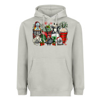 Moon Dust Christmas cartoon characters coffee cups Heavyweight Hoodie - Zillion Design Studio