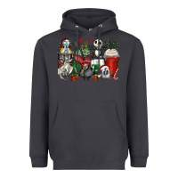 Smoke Christmas cartoon characters coffee cups Heavyweight Hoodie - Zillion Design Studio
