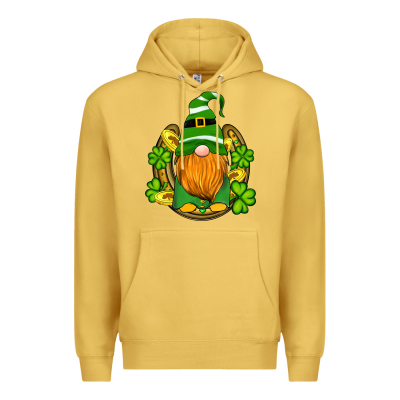 St Patricks Day Gnomes Horseshoe Shamrock Gold Premium Hoodie by Artiststas | Teevron