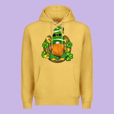 St Patricks Day Gnomes Horseshoe Shamrock Gold Premium Hoodie Designed By Artiststas