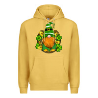 Antique Gold st patricks day gnomes horseshoe shamrock gold Premium Hoodie - Artiststas