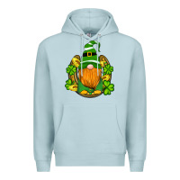 Blue Mist st patricks day gnomes horseshoe shamrock gold Premium Hoodie - Artiststas