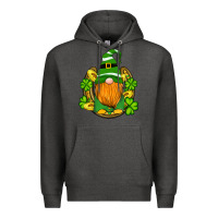 Charcoal Heather st patricks day gnomes horseshoe shamrock gold Premium Hoodie - Artiststas