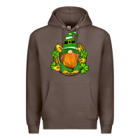 Coffee st patricks day gnomes horseshoe shamrock gold Premium Hoodie - Artiststas