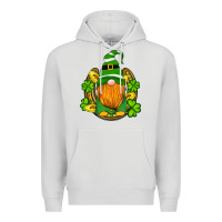 Dove Grey st patricks day gnomes horseshoe shamrock gold Premium Hoodie - Artiststas