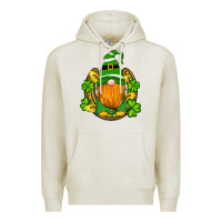 Oatmeal Heather st patricks day gnomes horseshoe shamrock gold Premium Hoodie - Artiststas