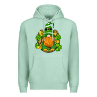 Seafoam st patricks day gnomes horseshoe shamrock gold Premium Hoodie - Artiststas