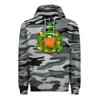 Slate Camo st patricks day gnomes horseshoe shamrock gold Premium Hoodie - Artiststas