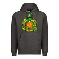 Smoke st patricks day gnomes horseshoe shamrock gold Premium Hoodie - Artiststas
