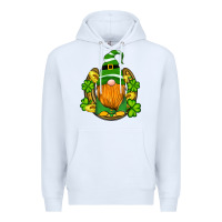 White st patricks day gnomes horseshoe shamrock gold Premium Hoodie - Artiststas