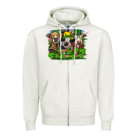 Oatmeal Heather st patricks day heifers Zipper Hoodie - RanaPortraitStore