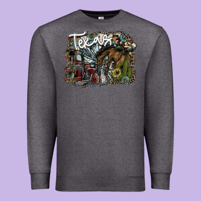 Texas Premium Sweatshirt Designed By Sublimationcraftshop